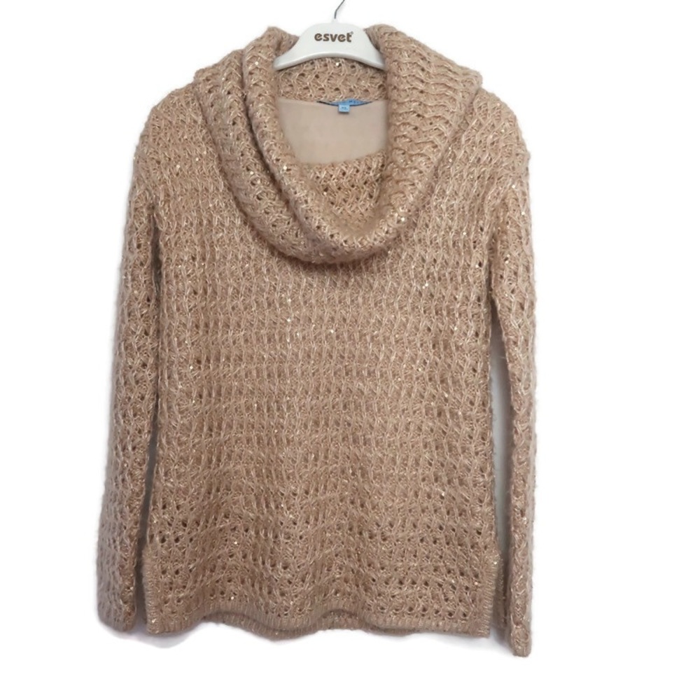Antonio Melani Womens Cowl Neck Sequin Sweater Xs - Picture 2 of 12